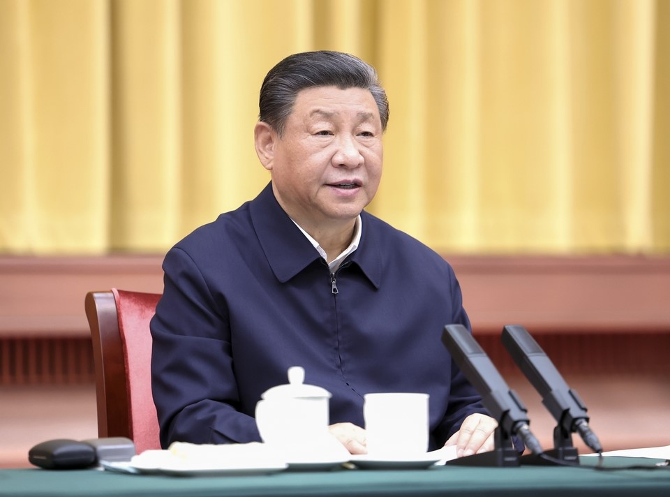 2024年3月20日下午，中共中央總書記、國家主席、中央軍委主席習近平在湖南省長沙市主持召開新時代推動中部地區崛起座談會并發表重要講話。新華社記者 鞠鵬 攝 