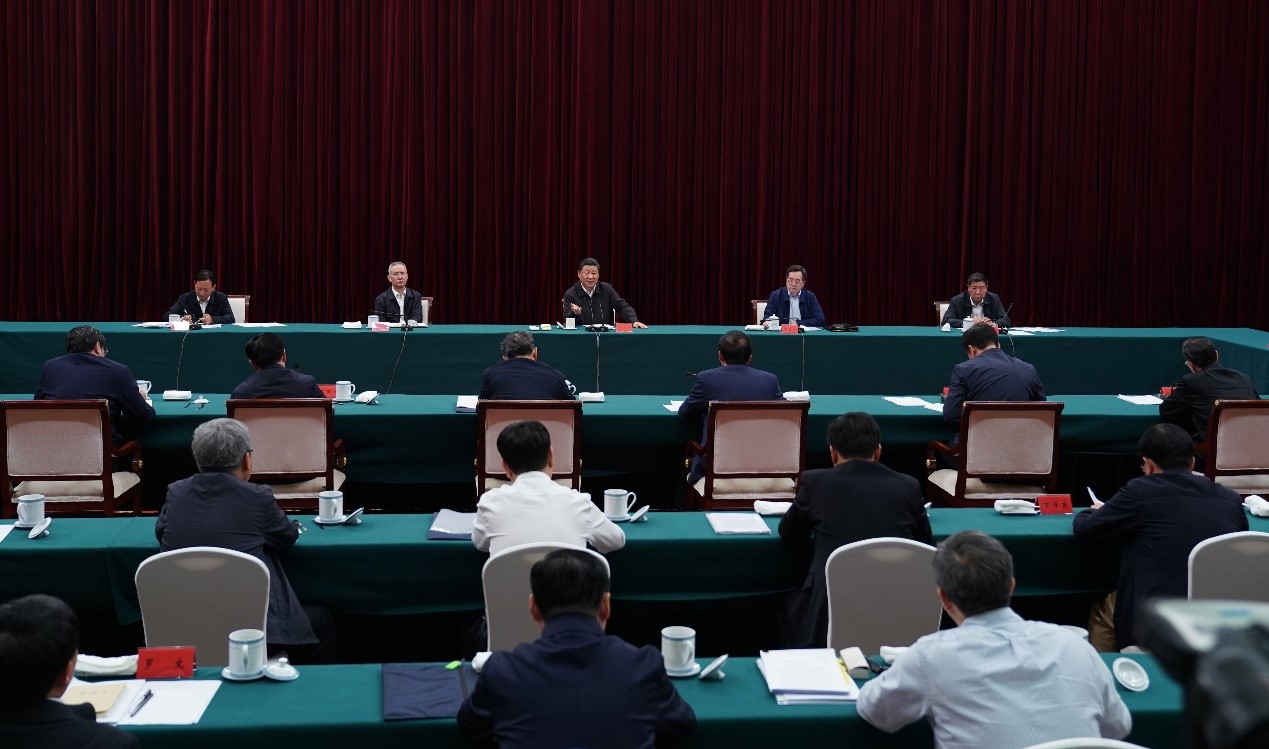 2019年5月20日至22日，中共中央總書記、國家主席、中央軍委主席習近平在江西考察，主持召開推動中部地區崛起工作座談會并發表重要講話。新華社記者 謝環馳 攝 