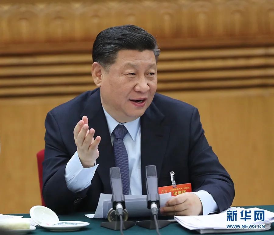 2019年3月7日，習近平參加十三屆全國人大二次會議甘肅代表團的審議。新華社記者 鞠鵬 攝